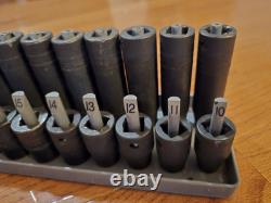 Snap On 1/2 drive deep impact socket set 3/8-1-9/16 complete set metric