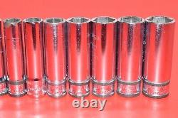 Snap-On 1/4 Drive 11pc Metric 4mm 14mm Deep 6-POINT Flank Socket Set