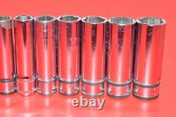 Snap-On 1/4 Drive 11pc Metric 4mm 14mm Deep 6-POINT Flank Socket Set