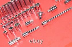 Snap-On 1/4 Drive 34 PIECE 6-Point SAE Shallow Deep General Service Socket Set