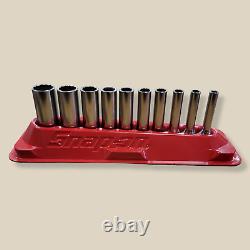 Snap-On 10 pc 1/4 Drive 12-Point SAE Deep Socket Set (3/16-9/16) 110STMDY