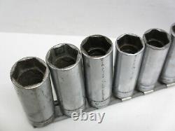 Snap-On 11 Pc 3/8 Drive 6-point Metric Flank Drive Deep Socket Set SFSM9-19mm