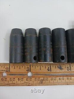 Snap On 11 pc 3/8 Drive 6-Point Metric Deep Impact Socket SET IMFMS