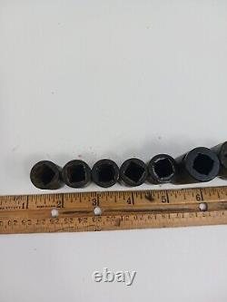 Snap On 11 pc 3/8 Drive 6-Point Metric Deep Impact Socket SET IMFMS