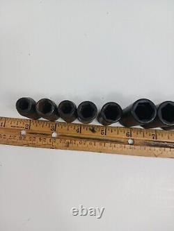 Snap On 11 pc 3/8 Drive 6-Point Metric Deep Impact Socket SET IMFMS