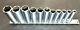 Snap On 11-piece 3/8 Drive Metric Deep 6-point Socket Set 9-19mm Usa (c)