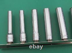 Snap On 110stmy 10 Pc 1/4 Drive 6 Point Sae Deep Socket 3/16 9/16 Underline