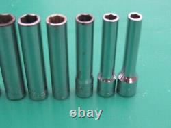 Snap On 110stmy 10 Pc 1/4 Drive 6 Point Sae Deep Socket 3/16 9/16 Underline