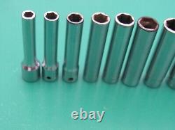 Snap On 110stmy 10 Pc 1/4 Drive 6 Point Sae Deep Socket 3/16 9/16 Underline