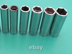 Snap On 110stmy 10 Pc 1/4 Drive 6 Point Sae Deep Socket 3/16 9/16 Underline