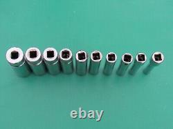 Snap On 110stmy 10 Pc 1/4 Drive 6 Point Sae Deep Socket 3/16 9/16 Underline