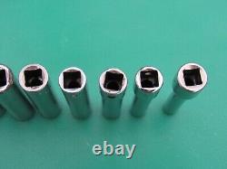 Snap On 110stmy 10 Pc 1/4 Drive 6 Point Sae Deep Socket 3/16 9/16 Underline