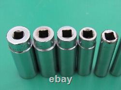 Snap On 110stmy 10 Pc 1/4 Drive 6 Point Sae Deep Socket 3/16 9/16 Underline