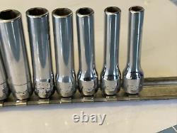 Snap On 110stmy 10 Pc 1/4 Drive 6 Point Sae Deep Socket 3/16' To 916 New Logo