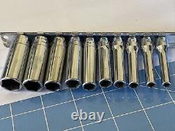 Snap On 110stmy 10 Pc 1/4 Drive 6 Point Sae Deep Socket 3/16' To 916 New Logo