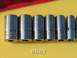 Snap On 110tmsy 10 Pc 1/4 Drive 6 Point Sae Semi Deep Socket 3/16' 916 MID