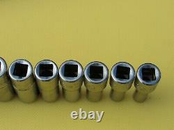 Snap On 110tmsy 10 Pc 1/4 Drive 6 Point Sae Semi Deep Socket 3/16' 916 MID