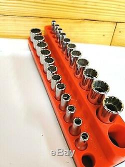 Snap On 111stmmdy & 112tmmdsy 1/4 Flank Drive 12-point Deep & Semi Socket Set