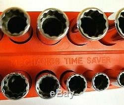 Snap On 111stmmdy & 112tmmdsy 1/4 Flank Drive 12-point Deep & Semi Socket Set