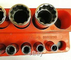 Snap On 111stmmdy & 112tmmdsy 1/4 Flank Drive 12-point Deep & Semi Socket Set