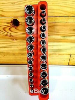 Snap On 111stmmdy & 112tmmdsy 1/4 Flank Drive 12-point Deep & Semi Socket Set