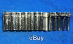 Snap-On 112STMMY+1 1/4 Drive Metric Deep 6-Point SOCKET SET 13PC 4mm-15mm