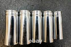 Snap On 11pc 3/8 dr 6-Point SAE Flank Drive Deep Socket Set 211SFSY Excellent
