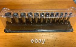 Snap On 12 Piece 1/4 Drive 6-point Metric Deep Socket Set 5mm-15mm 112stmmy