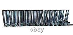 Snap-On 12 pc Drive Deep Socket Set 6 Point TS121A to TS361