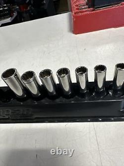 Snap On 12pc 3/8 Drive 12-Point Deep Metric Socket Set 8-19mm 212SFMY 2022