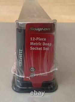 Snap On 12pc 3/8 Drive 6-Point Metric Flank Deep Socket Set 8-19mm (212SFSMY)