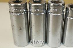 Snap On 12pc Metric 3/8 Drive 6 Point Deep Socket 8-19mm SFSM (locGC4) USED