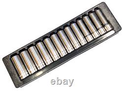 Snap On 13 Piece 1/2 Drive 12 POINT Metric Deep Socket Set 12 to 24MM 313SMYA
