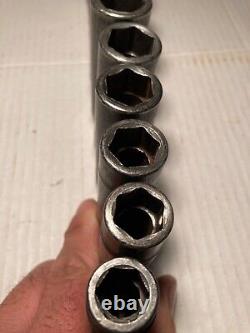 Snap-On 13-Piece 6-Point 1/2 Drive SAE Deep Impact Socket Set in Black Oxide