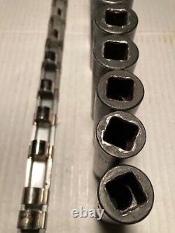 Snap-On 13-Piece 6-Point 1/2 Drive SAE Deep Impact Socket Set in Black Oxide