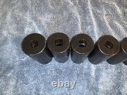 Snap On 13 pc 1/2 Dr 6-Point SAE Flank Drive Deep Impact Socket Set 1/2-1-1/4