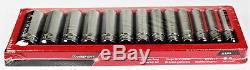 Snap On 13 pc 1/2 Drive 12-Point SAE Flank Drive Deep Socket Set (3/81-1/8)