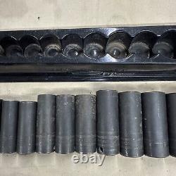 Snap-On 14 pc 3/8 Drive 12-Point Metric Flank Drive Deep Impact 214SIMDFMYA