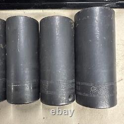 Snap-On 14 pc 3/8 Drive 12-Point Metric Flank Drive Deep Impact 214SIMDFMYA