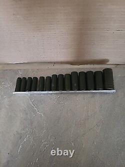 Snap On 14pc. 3/8 Drive Metric Deep Impact Socket Set 6 Point