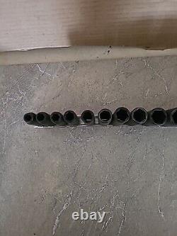 Snap On 14pc. 3/8 Drive Metric Deep Impact Socket Set 6 Point