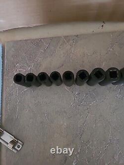 Snap On 14pc. 3/8 Drive Metric Deep Impact Socket Set 6 Point