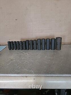 Snap On 14pc. 3/8 Drive Metric Deep Impact Socket Set 6 Point