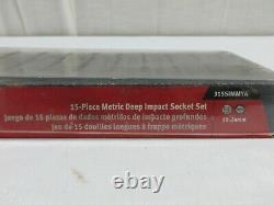 Snap On 15pc 1/2 Drive 6-Point Deep Metric Impact Socket Set 315SIMMYA 10-24mm
