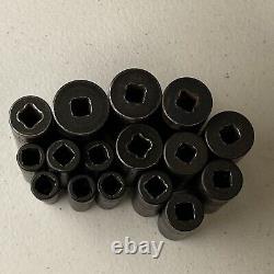 Snap On 16 Piece Socket Set 3/8 Drive 6 Point Deep Well Part #SIFM