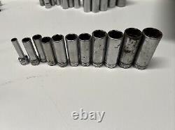 Snap-On 211SFSY 1/4 7/8 3/8 Drive 11 Piece 6 Point SAE Deep Socket Set 8DC