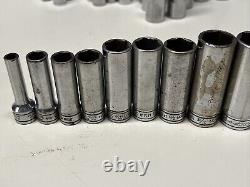 Snap-On 211SFSY 1/4 7/8 3/8 Drive 11 Piece 6 Point SAE Deep Socket Set 8DC