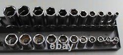 Snap On 211SFSY & 211FSY 3/8 Drive 1/4-7/8 Deep & Shallow Socket Set 6 point