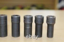 Snap On 212IMFMSYA 11pc 3/8 Drive 6 Point Semi Deep Impact Socket Set Pre-Own