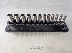 Snap On 24-Piece 1/4 Drive 6-Point Deep/Shallow Metric Socket Set 5-15mm